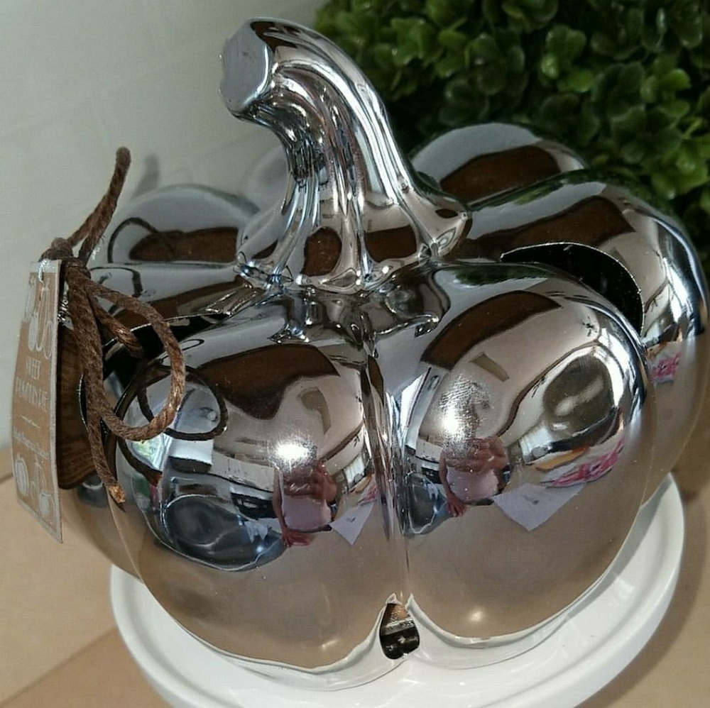 Set of two silver Pumpkin